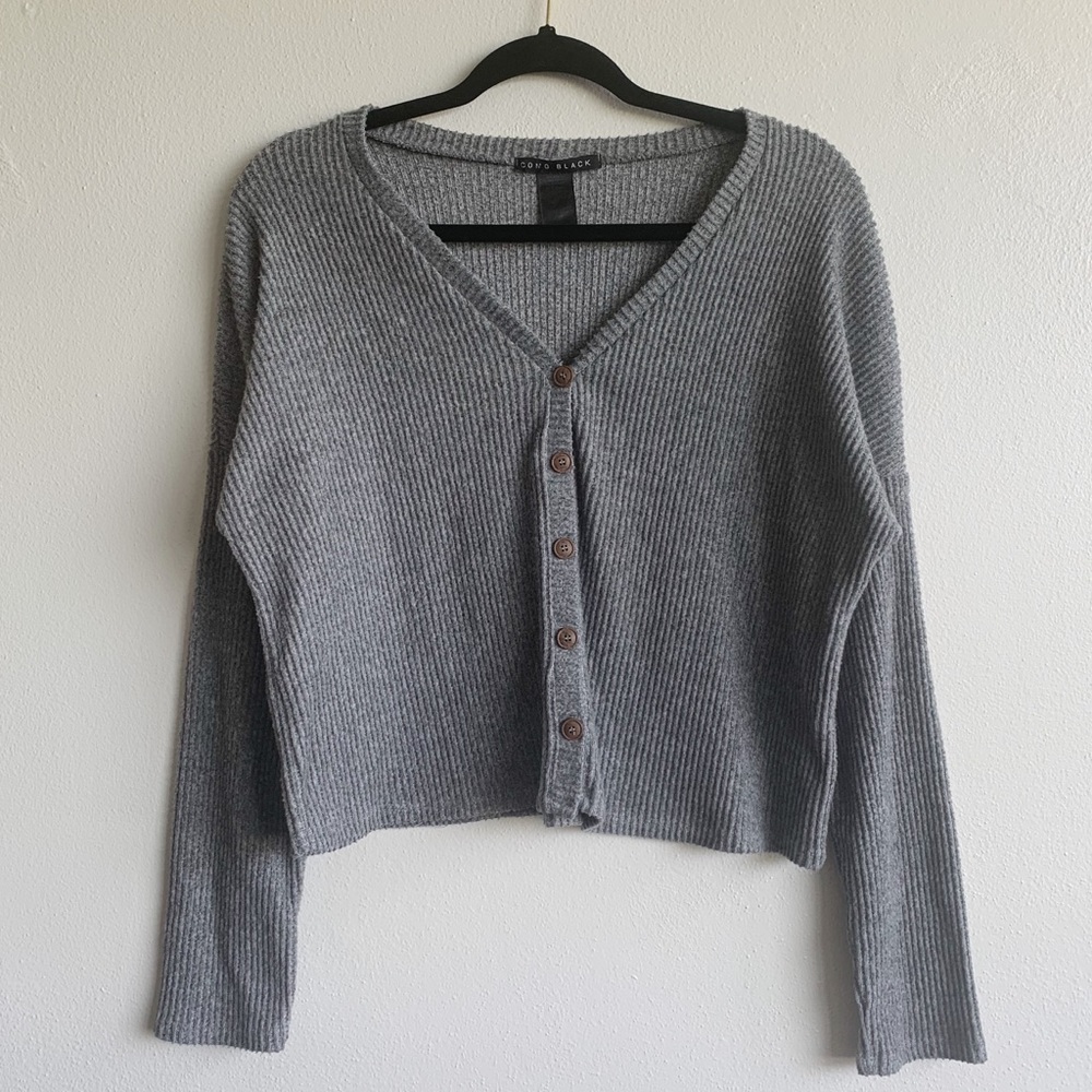 ❤️ 3/15 Como Black Knit Crop Top